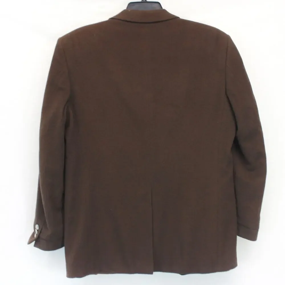 Christian Aujard Vtg Wool Blend Blazer Jacket Pocket Lining Classic Size 42R